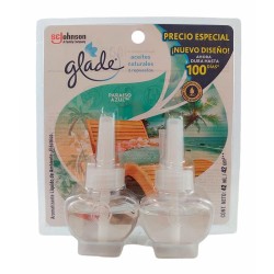 Ambientador Glade Paraíso Azul Repuestos 2 Und 42ml