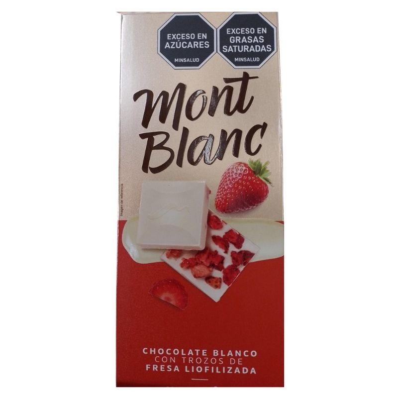 Chocolate Mont Blanc Trozos De Fresa 80gm