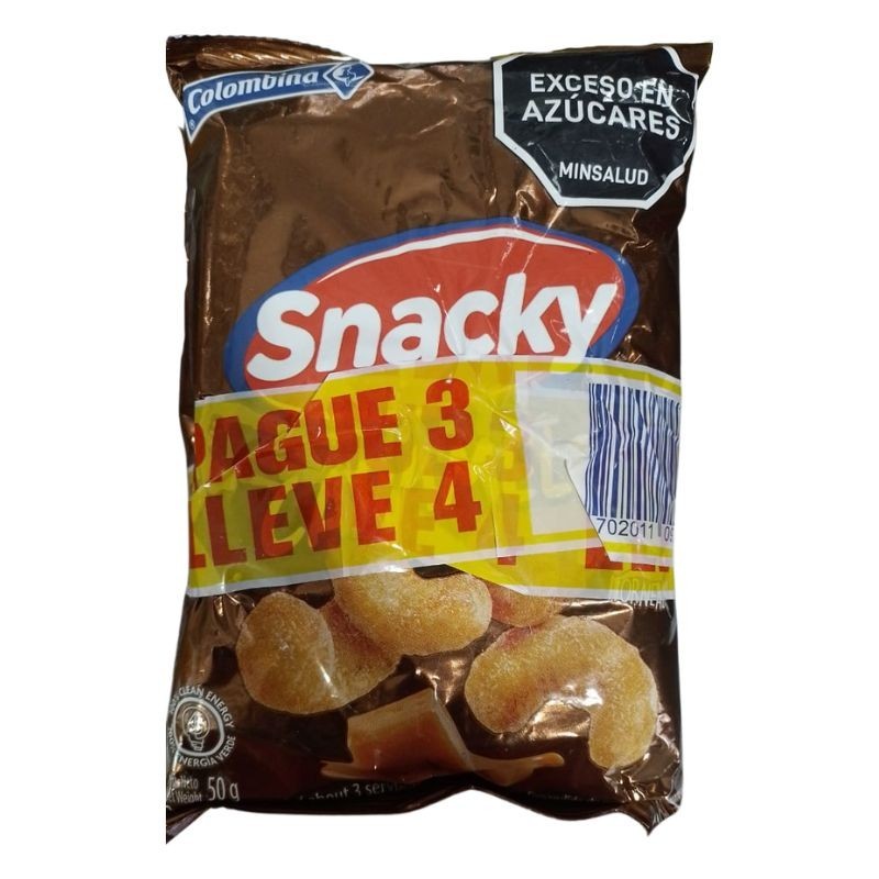 Snacky Sabor Caramelo X50Gr Pague 3 Lleve 4