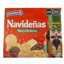 Caja De Galletas Navideñas Surtidas X400Gr