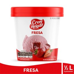 Helado Fresa Crem Helado 5 Porciones 300gr