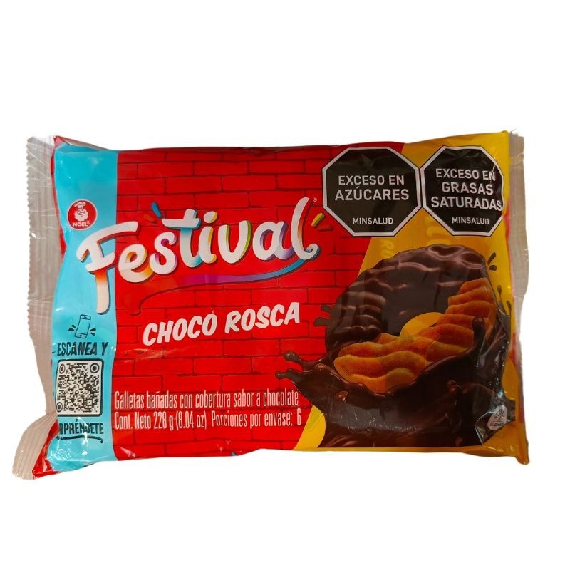 Galletas Festival Choco Rosca X6Unidades